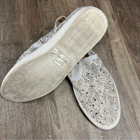 Antonio Melani Cream Garner Lace Rhinestone flat slip on shoes 7.5M - Picture 5 of 5